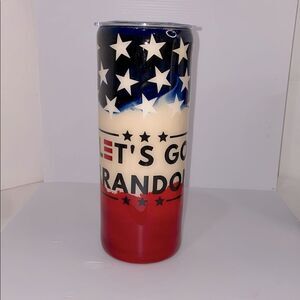 Handcrafted Let's Go Brandon Patriotic Custom Made Tumbler Holds 24oz